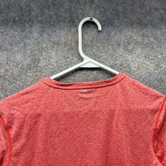Adidas Shirt Womens Large Red Climalite Performance Athletic Running Tee - Picture 10 of 12